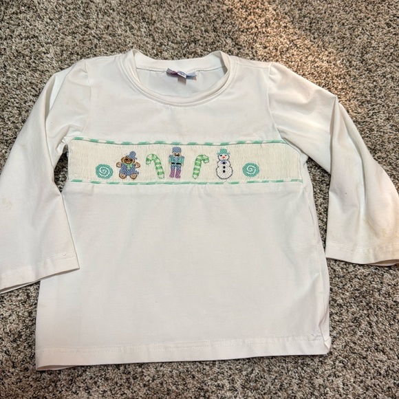 Smocked christmas long sleeve - Picture 1 of 2